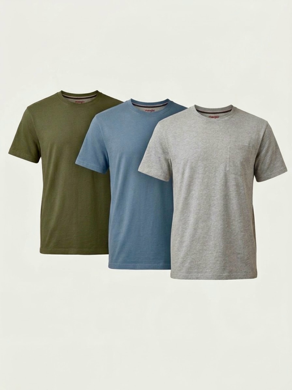 NWT Wrangler Heavyweight Double-Layer Pocket Tee Lot of 3 - XXL